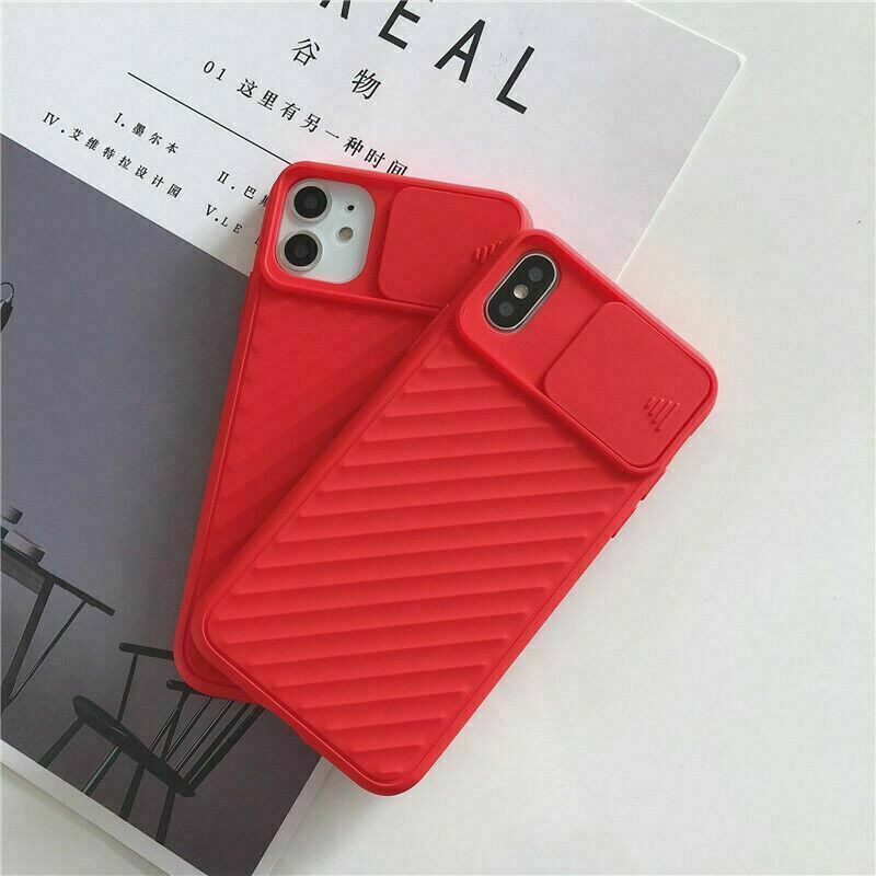 iPhone 12 Pro Max Mini Case Rubber Slide Lens Camera Protection Slim Cover