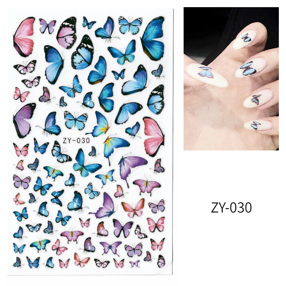 NEW 3D Nail Decor Decal Stickers Nail Art Accessories Butterfly Design AU STOCK