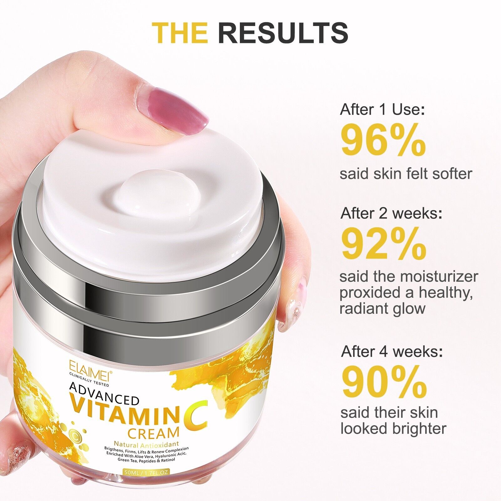 ELAIMEI Vitamin C Face Cream Natural Antioxidant Anti-Wrinkle Facial Skin Care