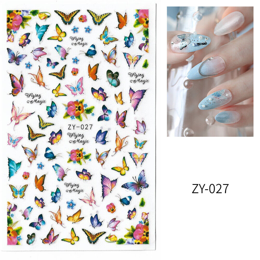 NEW 3D Nail Decor Decal Stickers Nail Art Accessories Butterfly Design AU STOCK