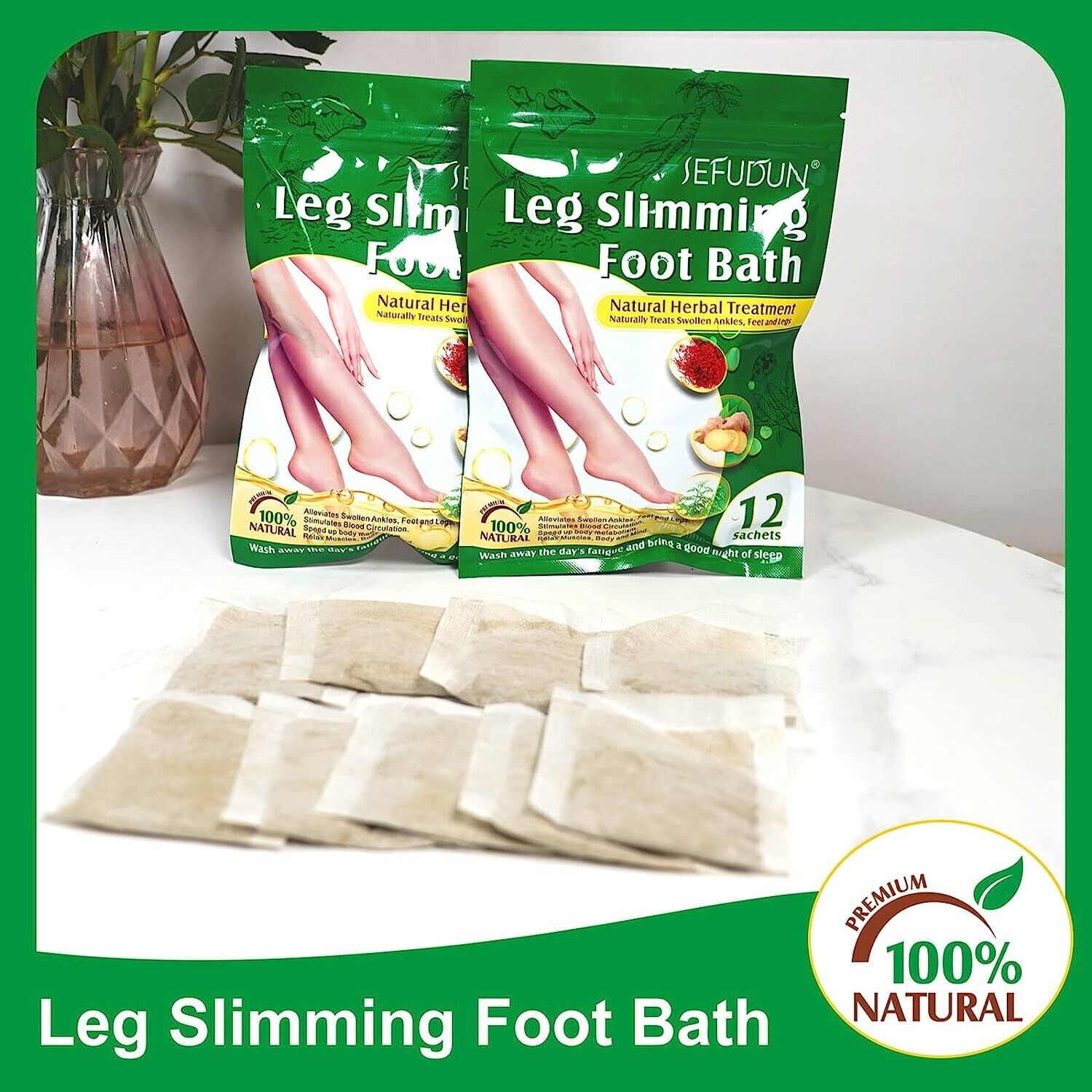 Herbal Deep Cleaning Foot Soak Deep Cleansing Japanese Herbal Relax Massage 12pc