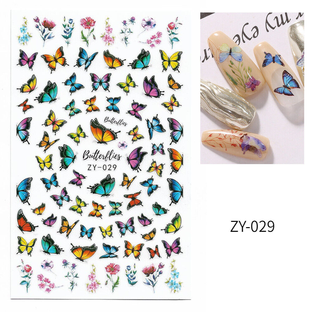 NEW 3D Nail Decor Decal Stickers Nail Art Accessories Butterfly Design AU STOCK