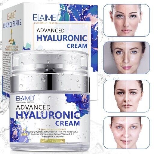 Hyaluronic Acid Retinol Face Skin Cream Moisturizer Anti Aging Wrinkle Restore