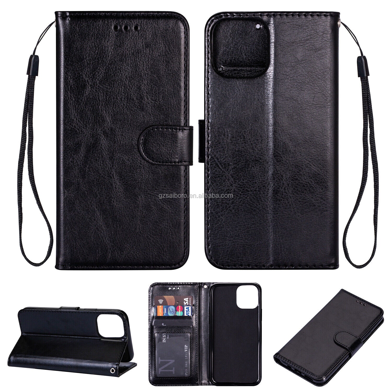 For Apple iPhone 13 Pro Max mini Case Leather Card Wallet Flip Stand Shockproof