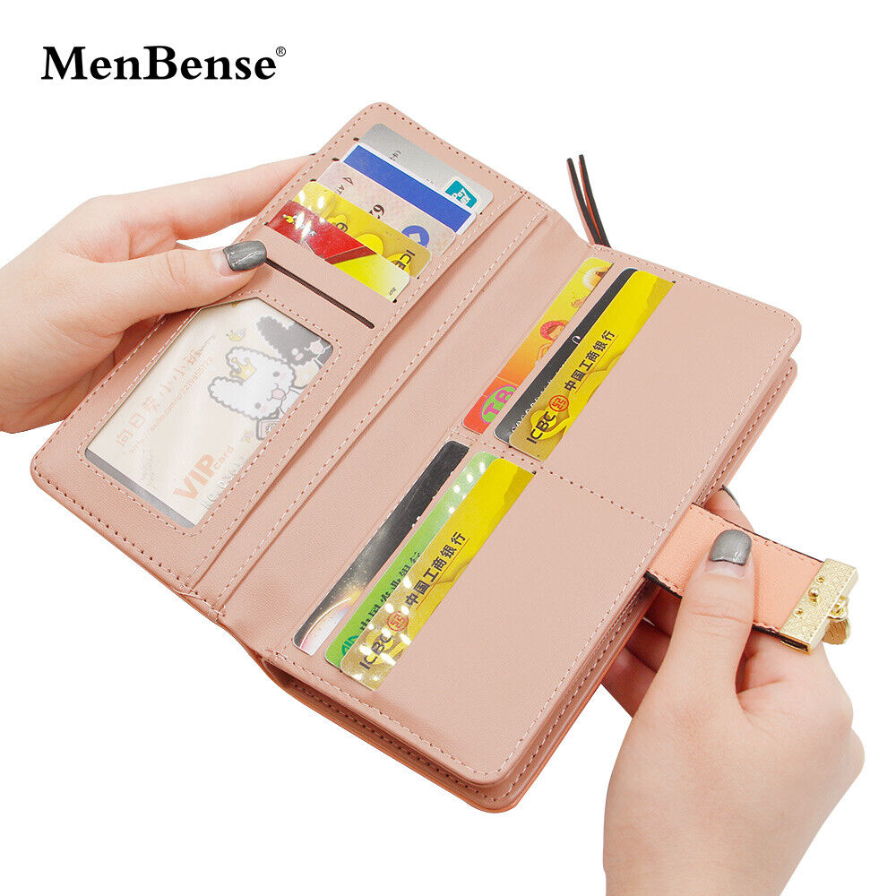 Women's Wallet Long Leather Card Holder Bag Purse Zipper Handbags Girl Clutch