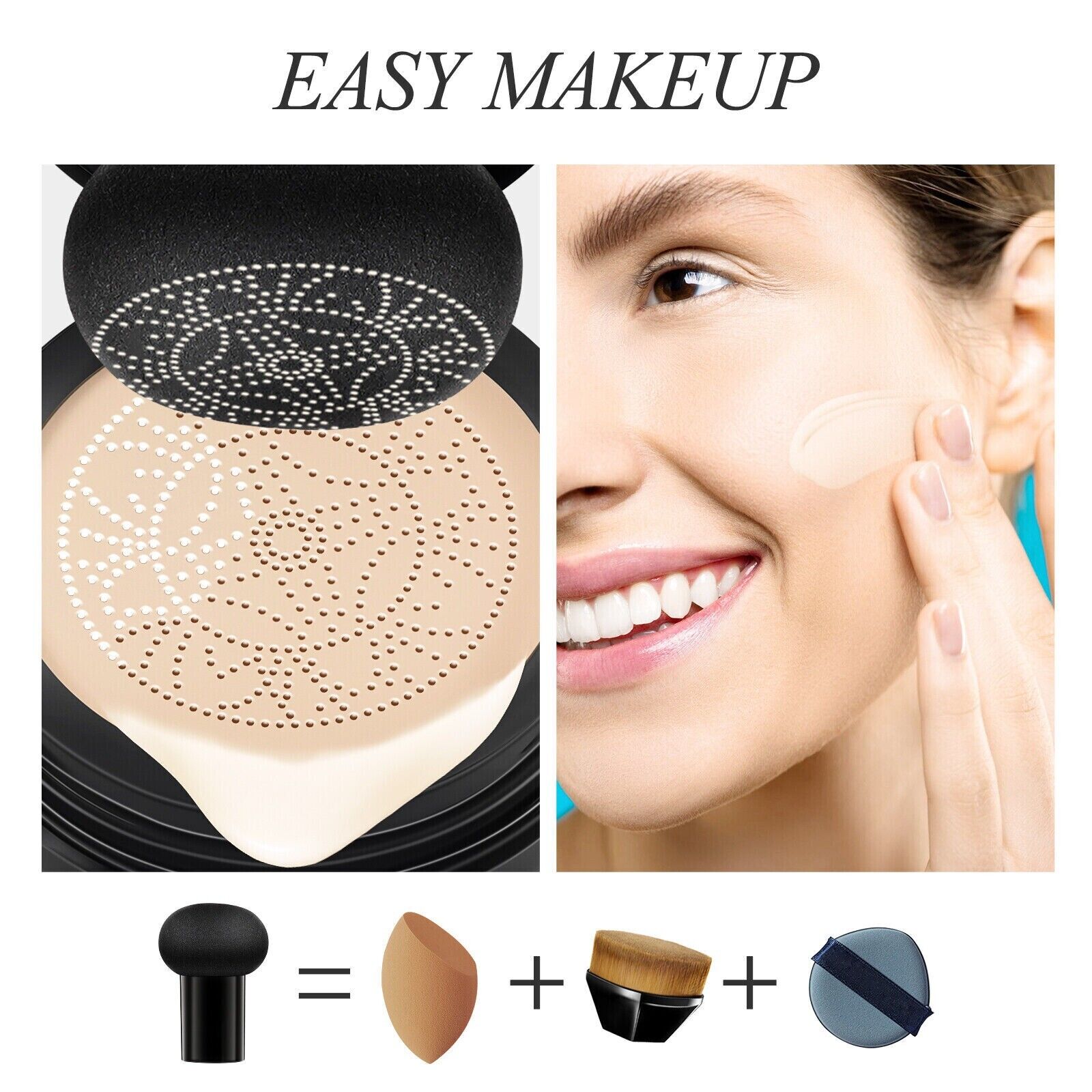 Air Cushion CC Cream Long Lasting Mushroom Head Foundation MakeUp natural colour