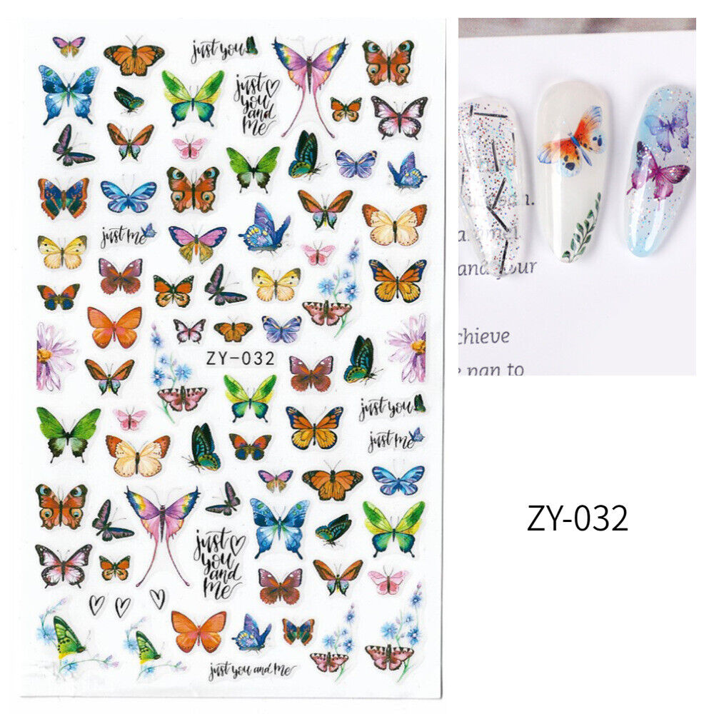 NEW 3D Nail Decor Decal Stickers Nail Art Accessories Butterfly Design AU STOCK