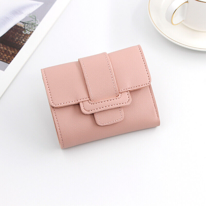 Coin Purse Small Folding Card Holder Women Short Wallet Ladies Leather