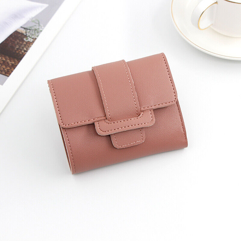 Coin Purse Small Folding Card Holder Women Short Wallet Ladies Leather