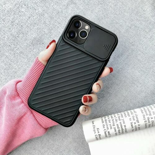 iPhone 12 Pro Max Mini Case Rubber Slide Lens Camera Protection Slim Cover