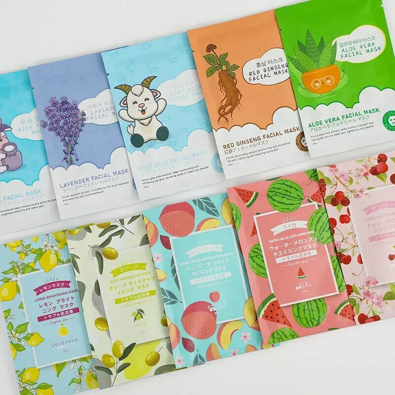 Plant Moisture Essence Facial Mask Sheet Skin Care Beauty Cosmetics Face Pack AU