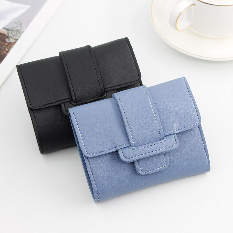 Coin Purse Small Folding Card Holder Women Short Wallet Ladies Leather