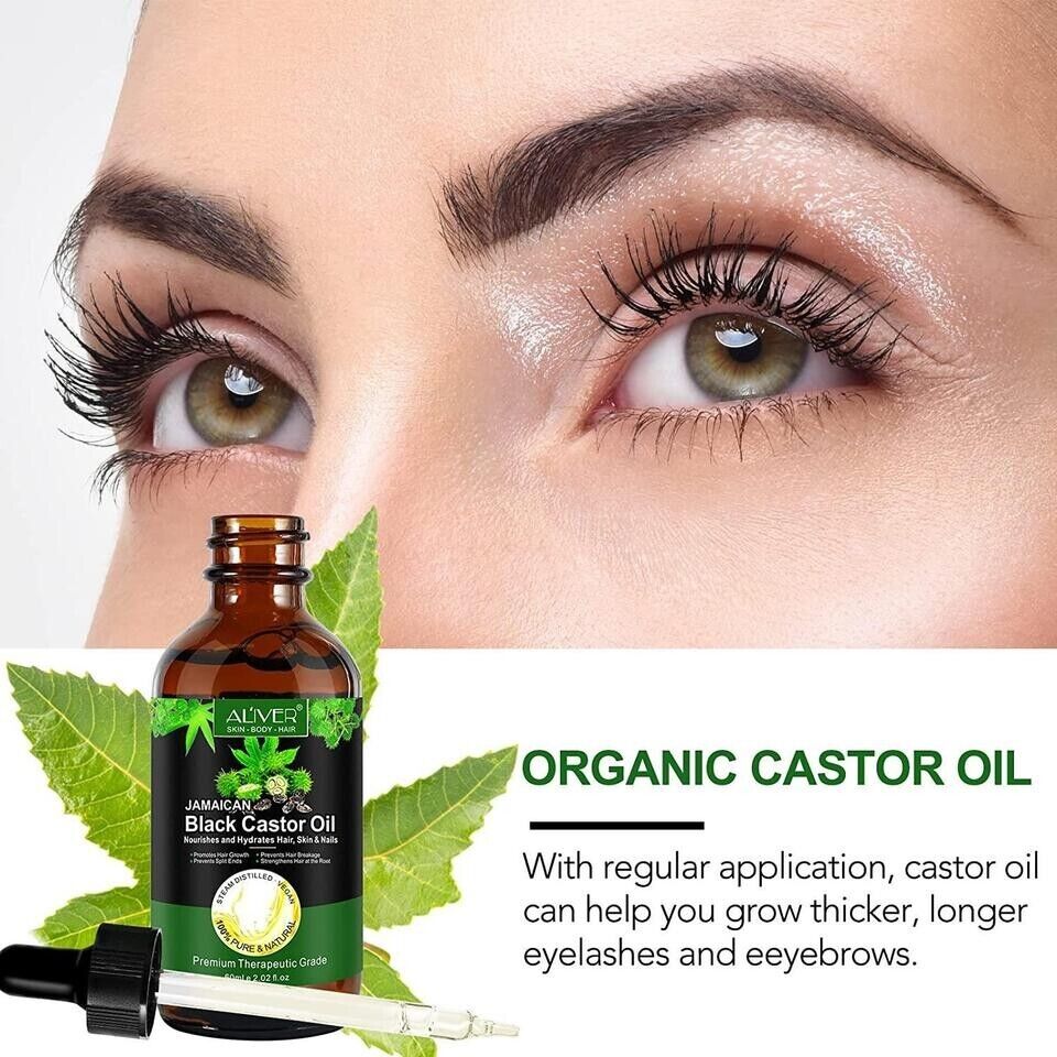 Jamaican Black Castor Oil Hair Growth, Eyelashes and Eyebrows, 100% Pure 60ml