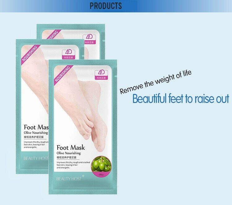 3x Foot Peel Mask Milky Soft Feet Socks Smooth Dead Skin Remover Exfoliating