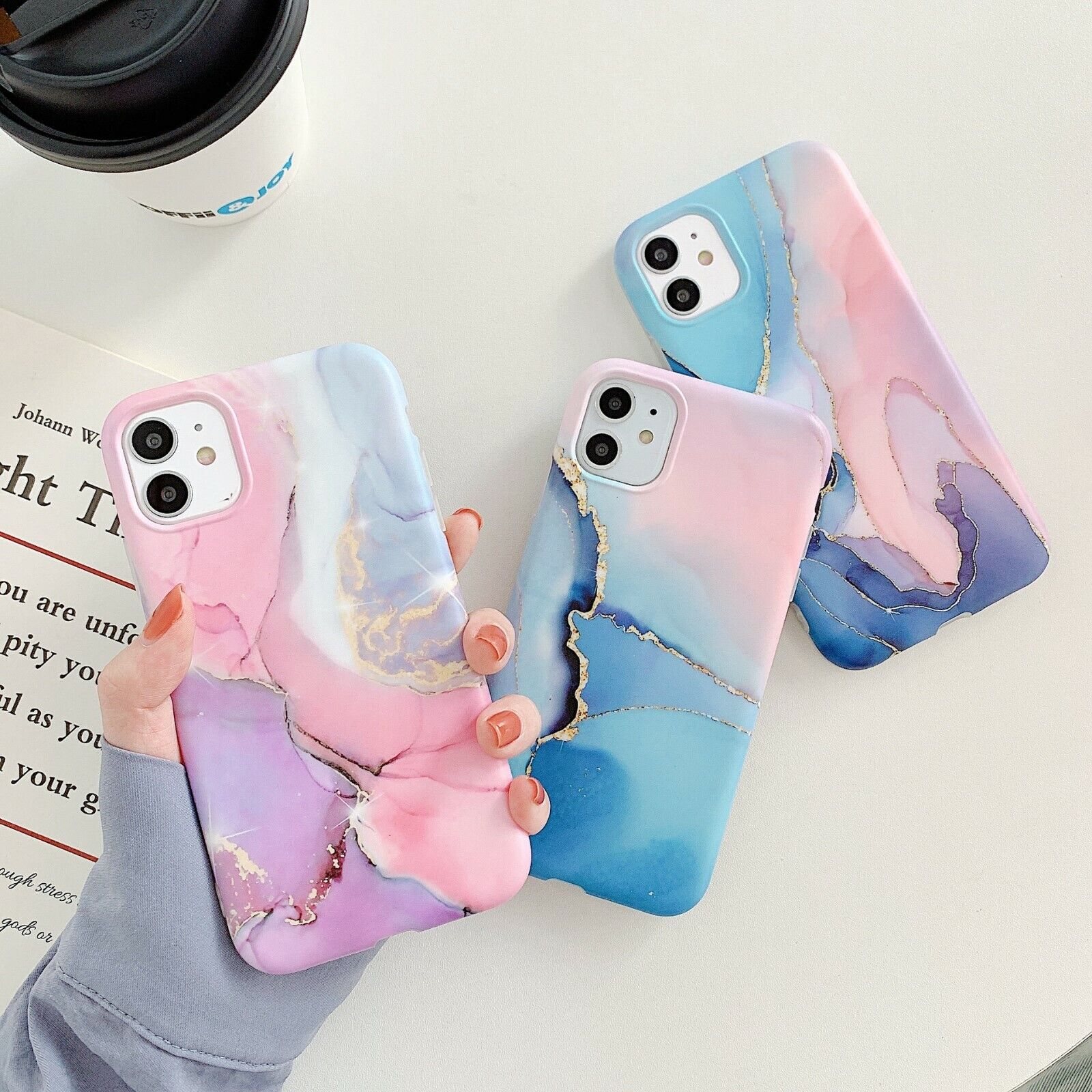 Marble Soft TPU Matte Mobile Phone Case Cover for iPhone 11 13 Xs pro max  7/8 