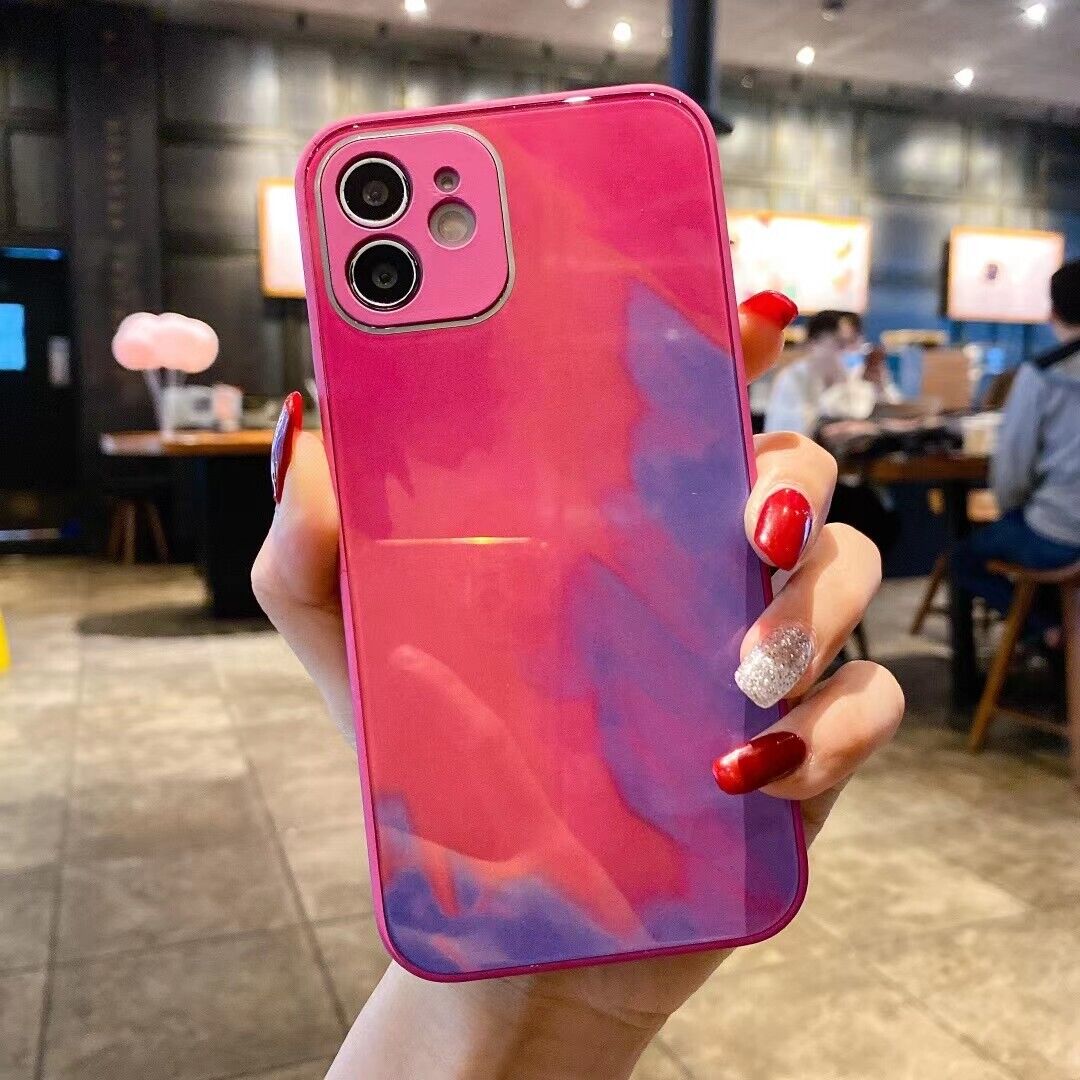 IPhone 12/Pro/Max 11 X/XS Max XR 7/8 Watercolour Shockproof  Tempered case Cover