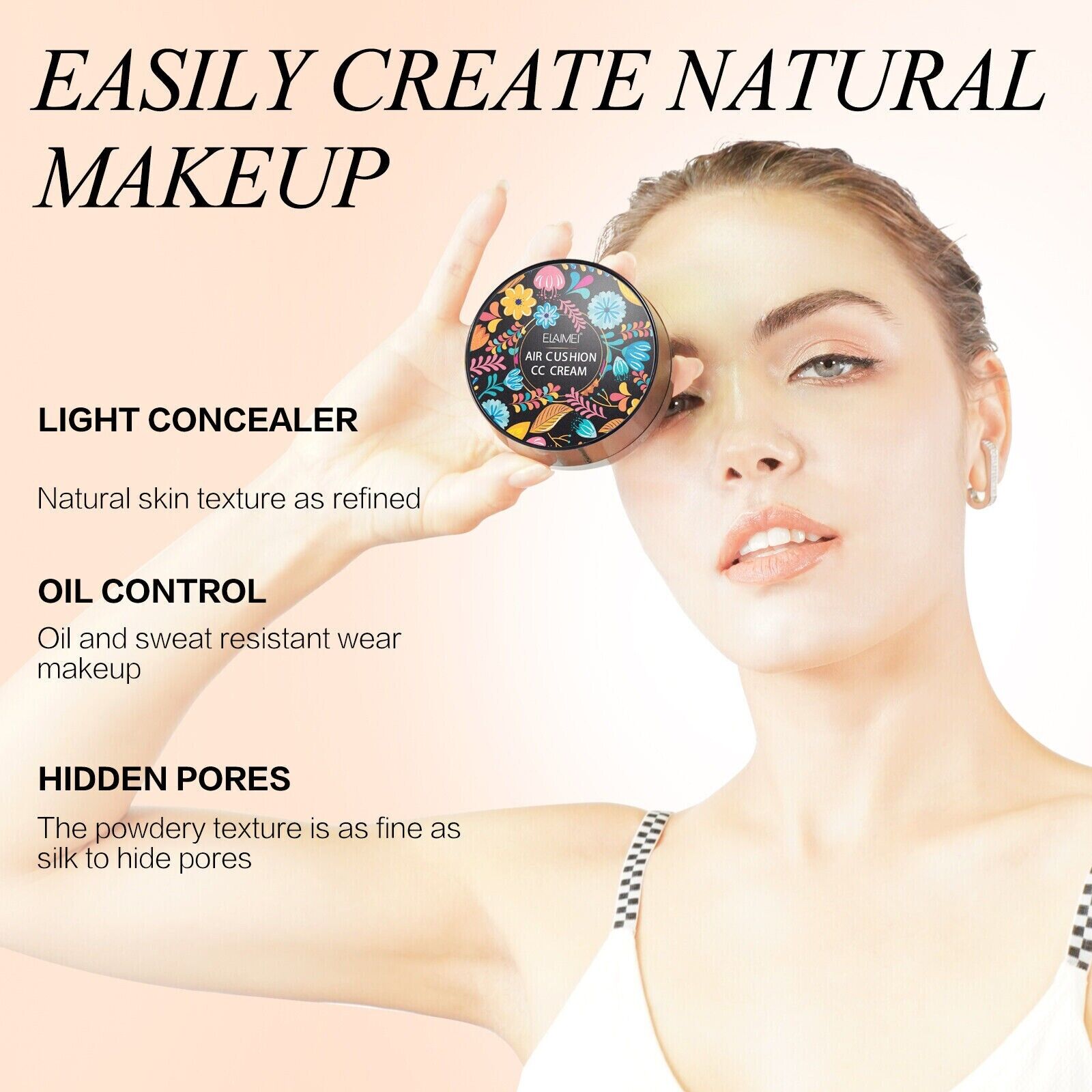 Air Cushion CC Cream Long Lasting Mushroom Head Foundation MakeUp natural colour