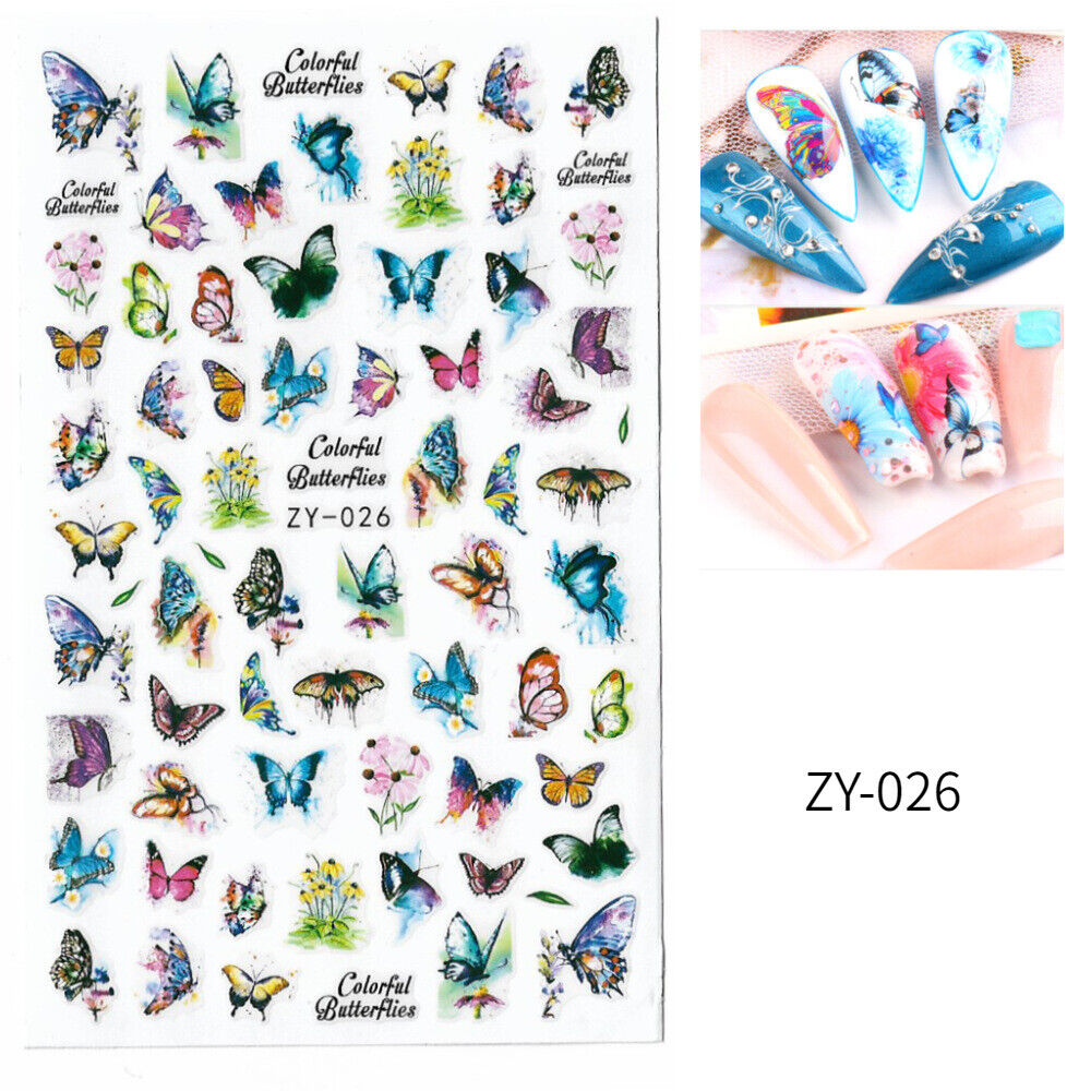 NEW 3D Nail Decor Decal Stickers Nail Art Accessories Butterfly Design AU STOCK