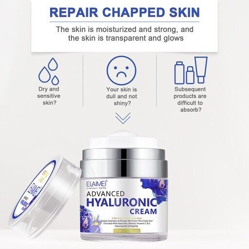 Hyaluronic Acid Retinol Face Skin Cream Moisturizer Anti Aging Wrinkle Restore