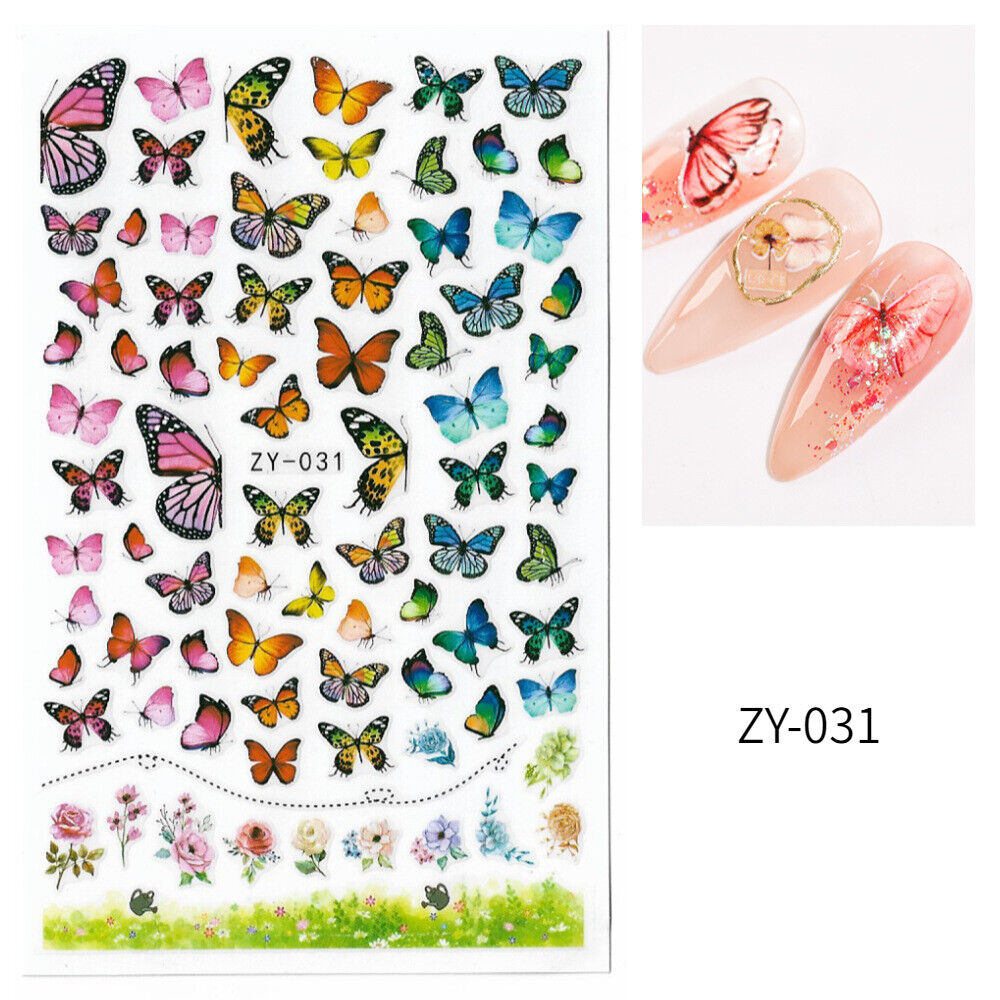 NEW 3D Nail Decor Decal Stickers Nail Art Accessories Butterfly Design AU STOCK