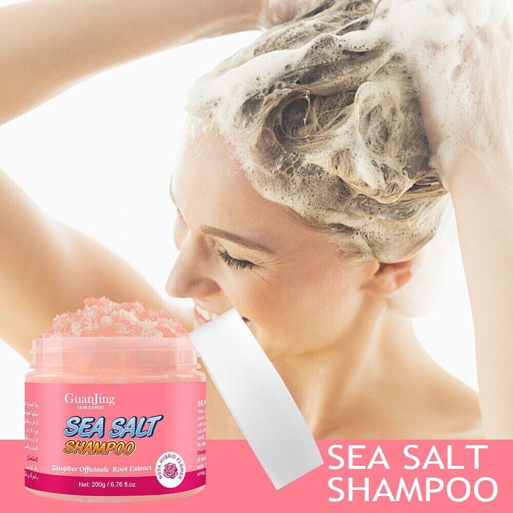 200g Natural Sea Salt Hair Treatment Shampoo Dandruff Cleansing Moisturizing