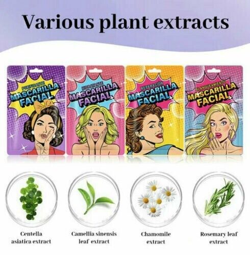 Plant Moisture Essence Facial Mask Sheet Skin Care Beauty Cosmetics Face Pack AU