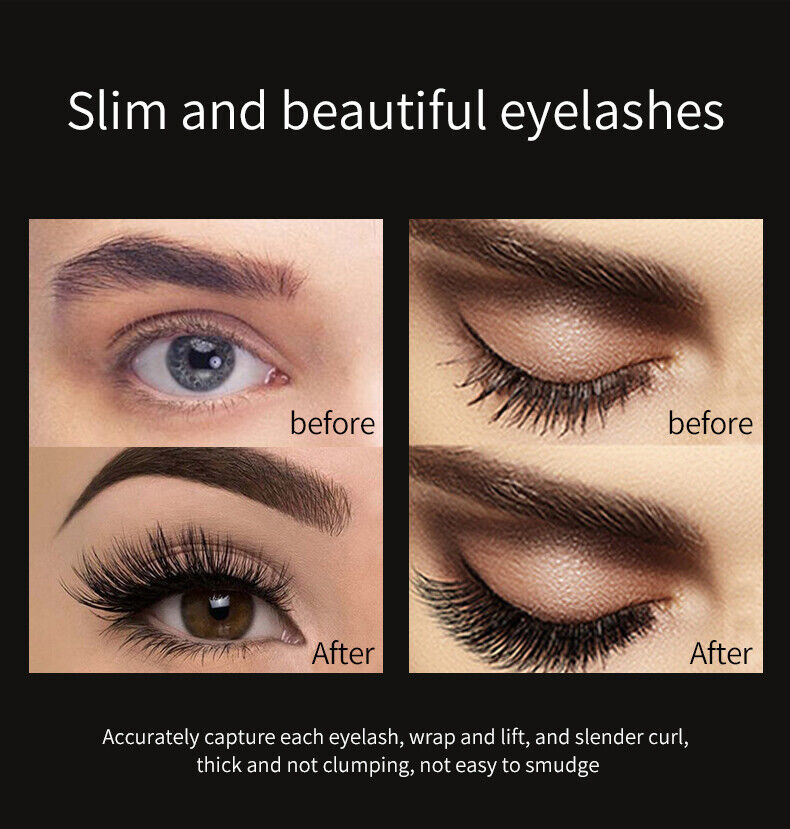 Vibely 4D Starry Waterproof Black Mascara Thickens Curls Long Lashes FREE POST