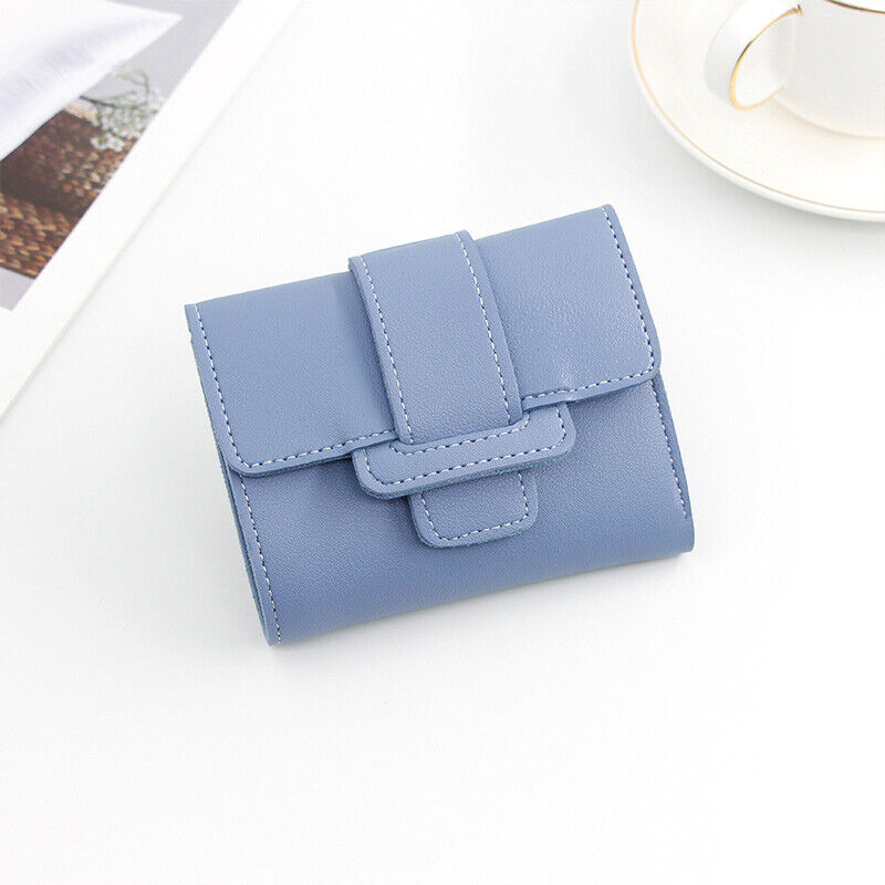 Coin Purse Small Folding Card Holder Women Short Wallet Ladies Leather