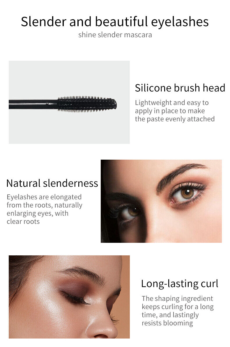 Vibely 4D Starry Waterproof Black Mascara Thickens Curls Long Lashes FREE POST