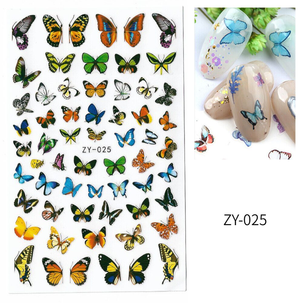 NEW 3D Nail Decor Decal Stickers Nail Art Accessories Butterfly Design AU STOCK