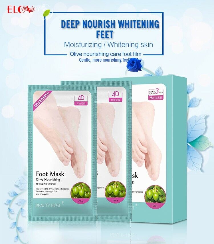 3x Foot Peel Mask Milky Soft Feet Socks Smooth Dead Skin Remover Exfoliating