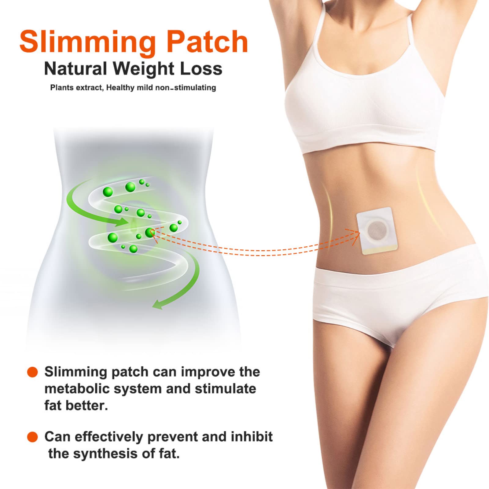 Elaimei 30pcs Slimming Fat Belly Detox Pads Body Patch Burning