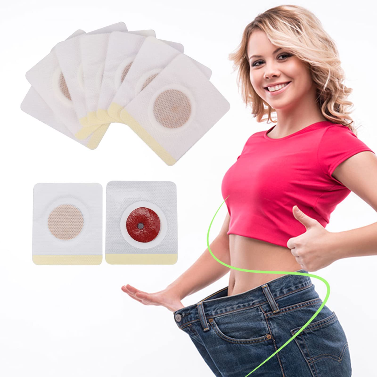 Elaimei 30pcs Slimming Fat Belly Detox Pads Body Patch Burning