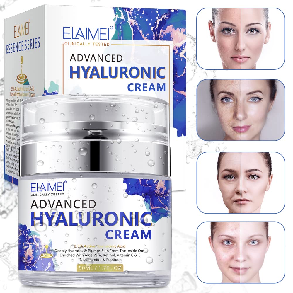 Elaimei Pure Hyaluronic Acid Cream Vitamin C Anti Wrinkles Blemishes Anti Aging