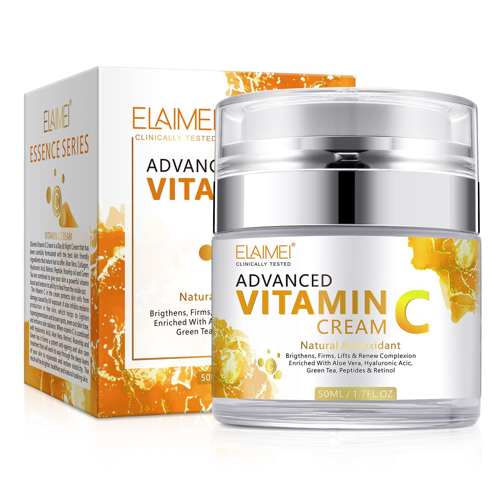 Elaimei Anti Aging Face Vitamin C Cream Facial Hyaluronic Acid