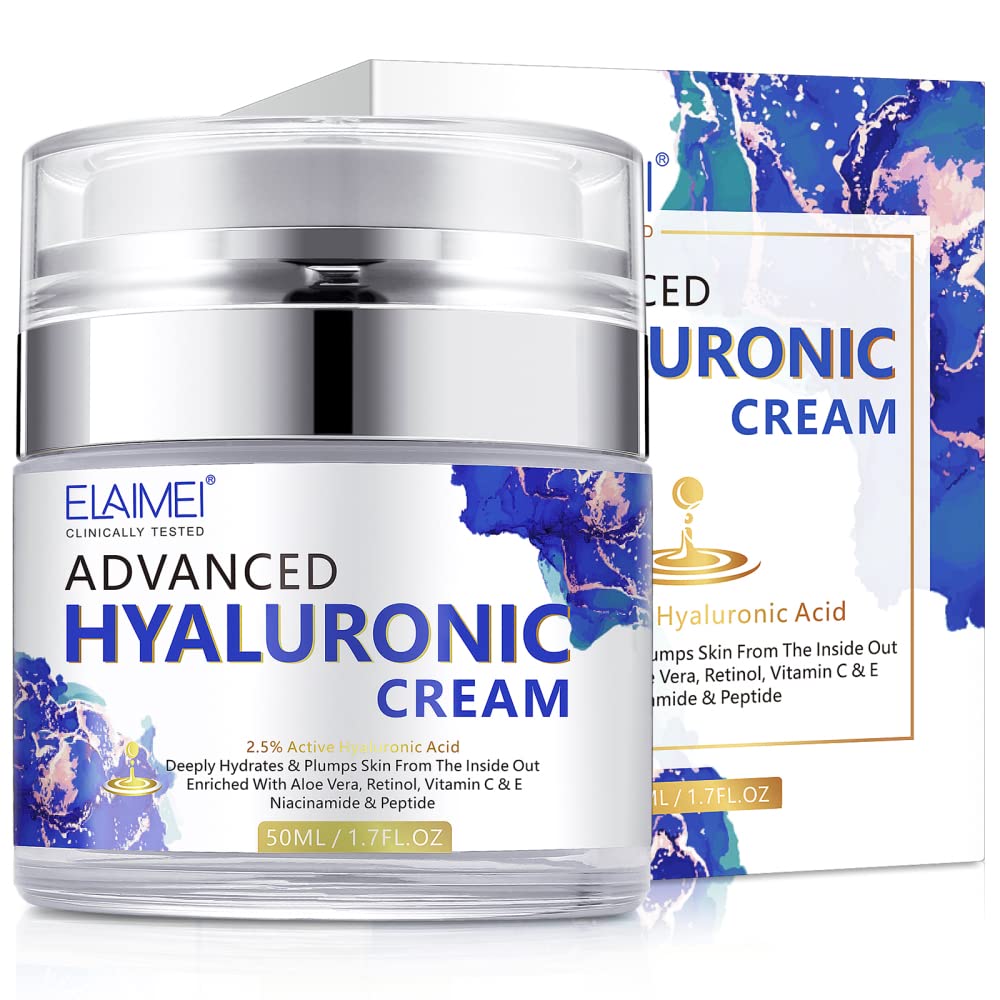 Elaimei Pure Hyaluronic Acid Cream Vitamin C Anti Wrinkles Blemishes Anti Aging