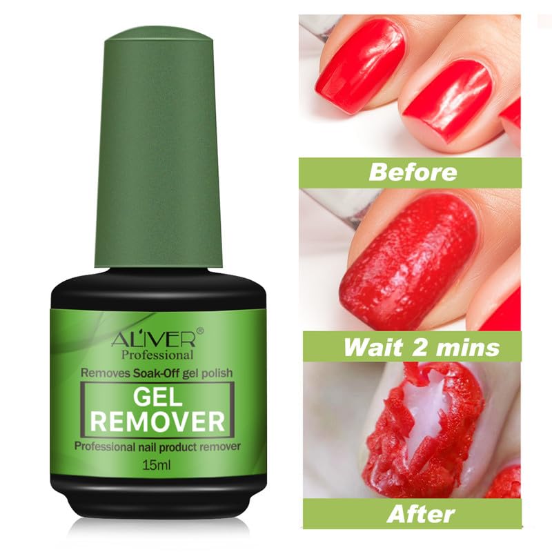 Gel Nail Polish Remover (2 Pack), Effective Gel, Non-Irritating