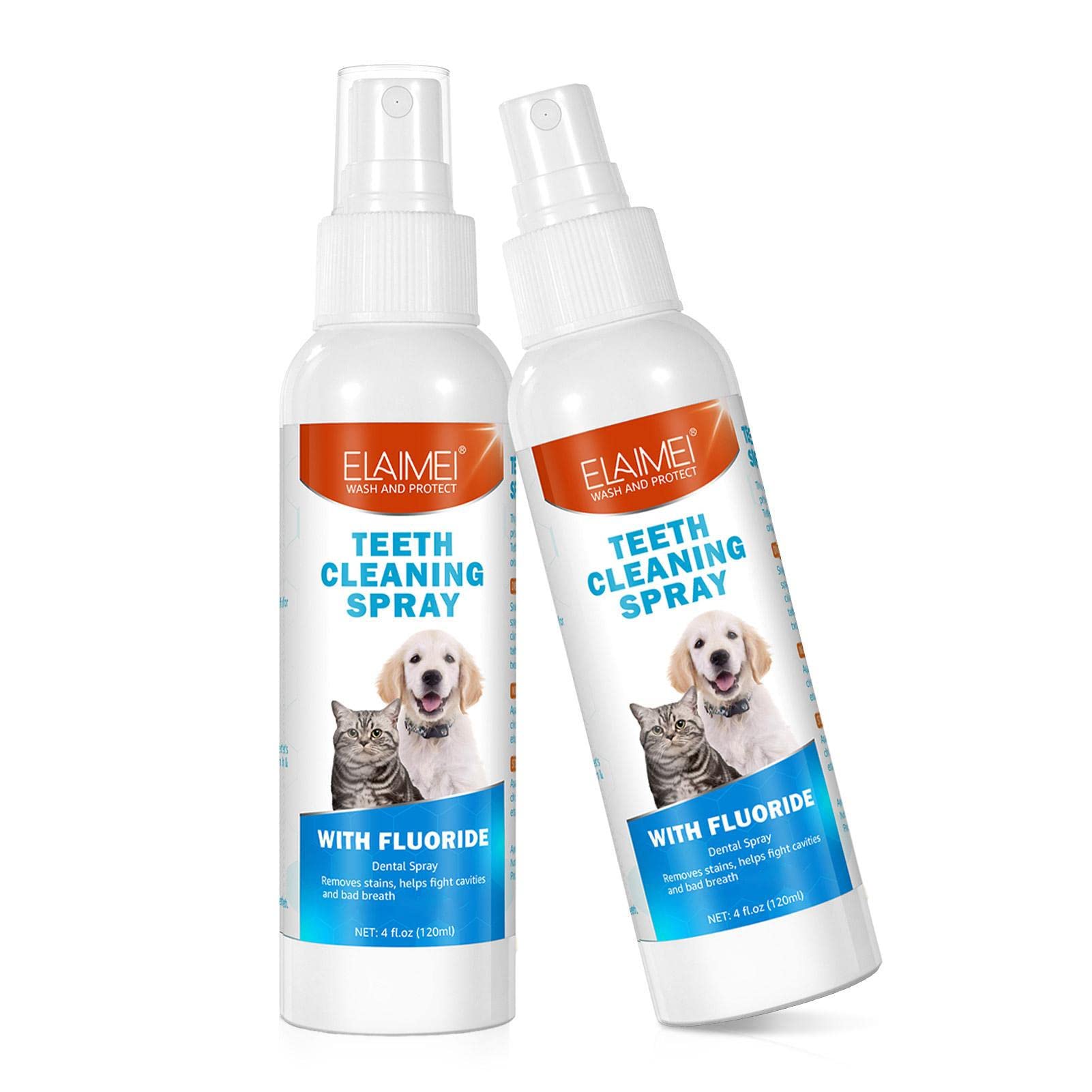 2 Pcs Pet Oral Breath Freshener Spray | Eliminates Bad Breath | Dental Care for Dogs & Cats