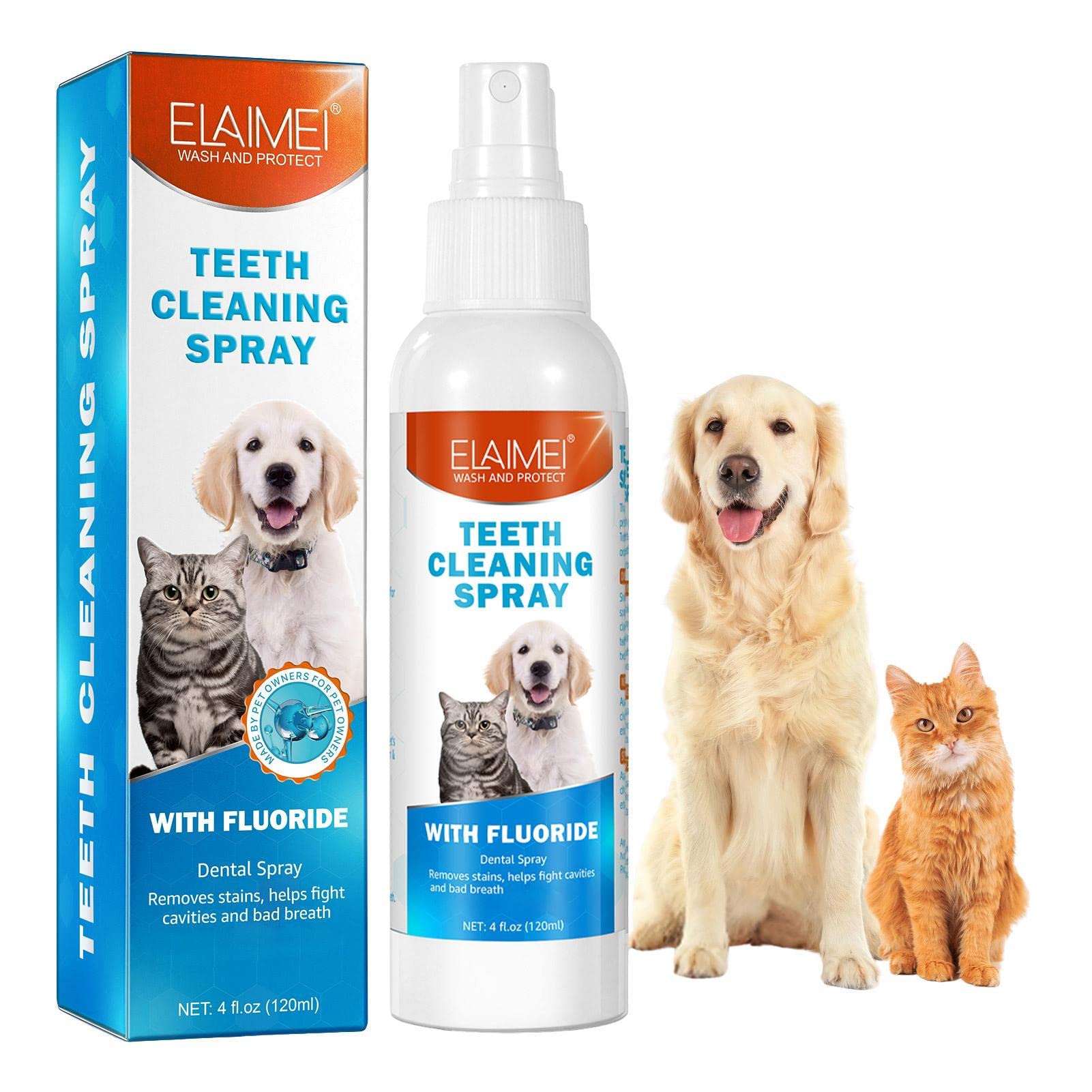 2 Pcs Pet Oral Breath Freshener Spray | Eliminates Bad Breath | Dental Care for Dogs & Cats