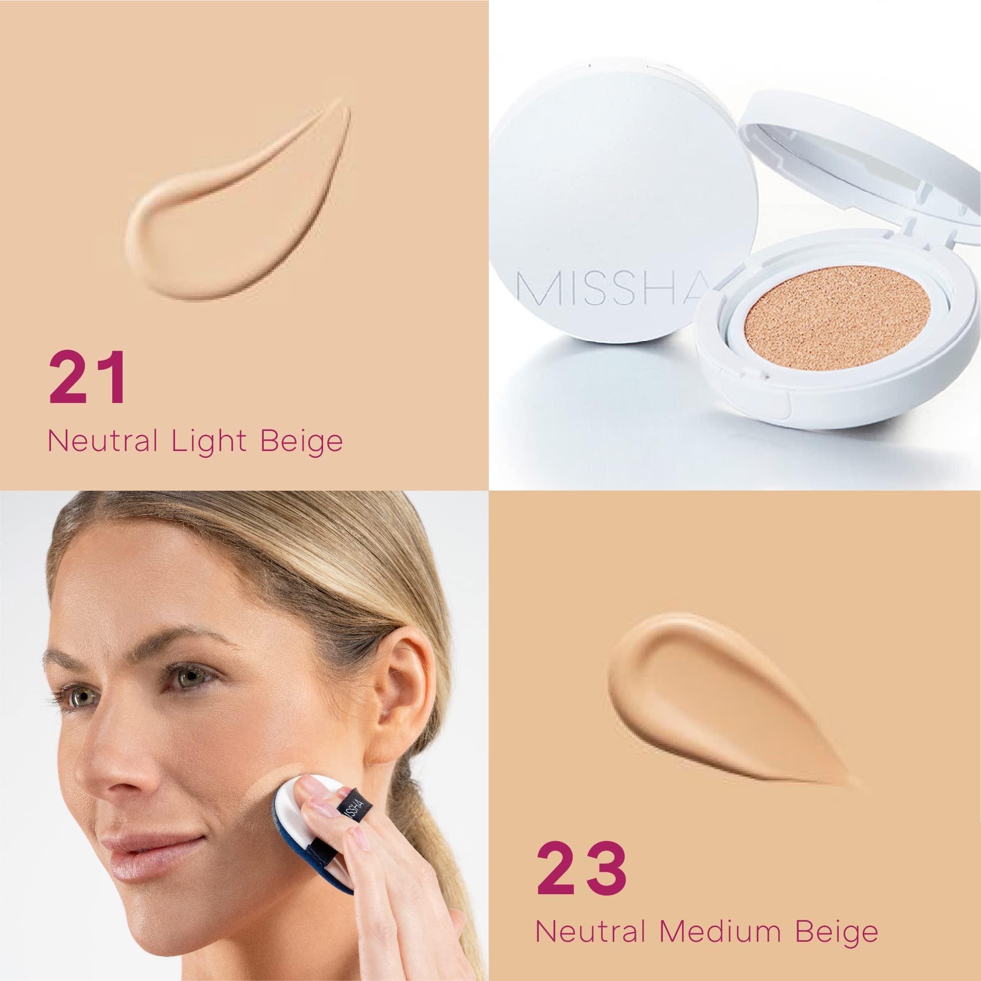 Missha Magic Cushion Moist Up Foundation 15 g, No. 21 Light Beige