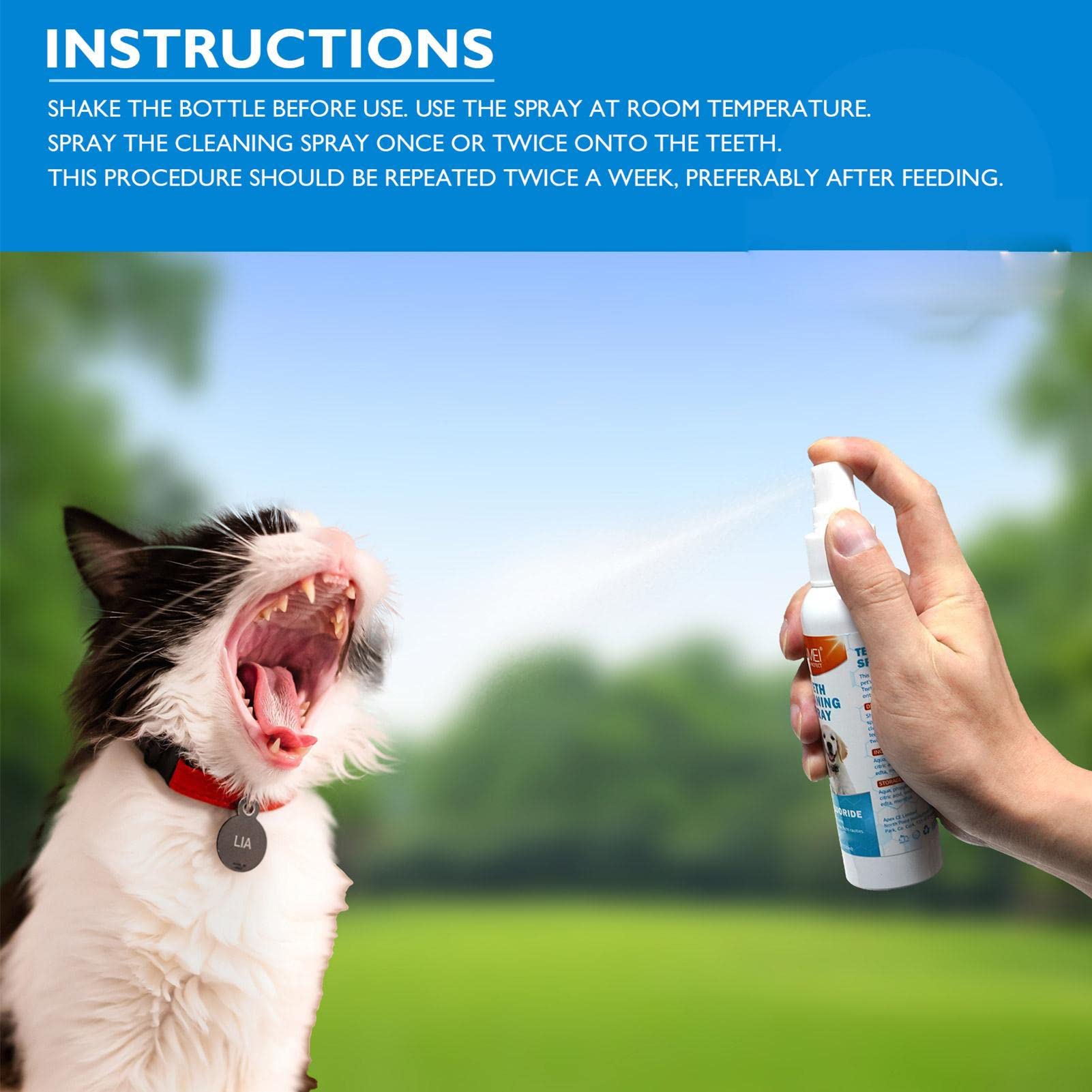 2 Pcs Pet Oral Breath Freshener Spray | Eliminates Bad Breath | Dental Care for Dogs & Cats