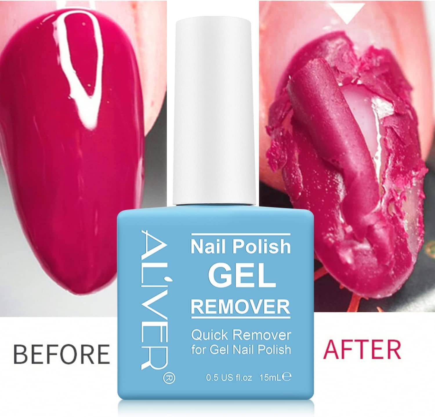 Gel Nail Polish Remover, Non-Irritating (2 PACK)