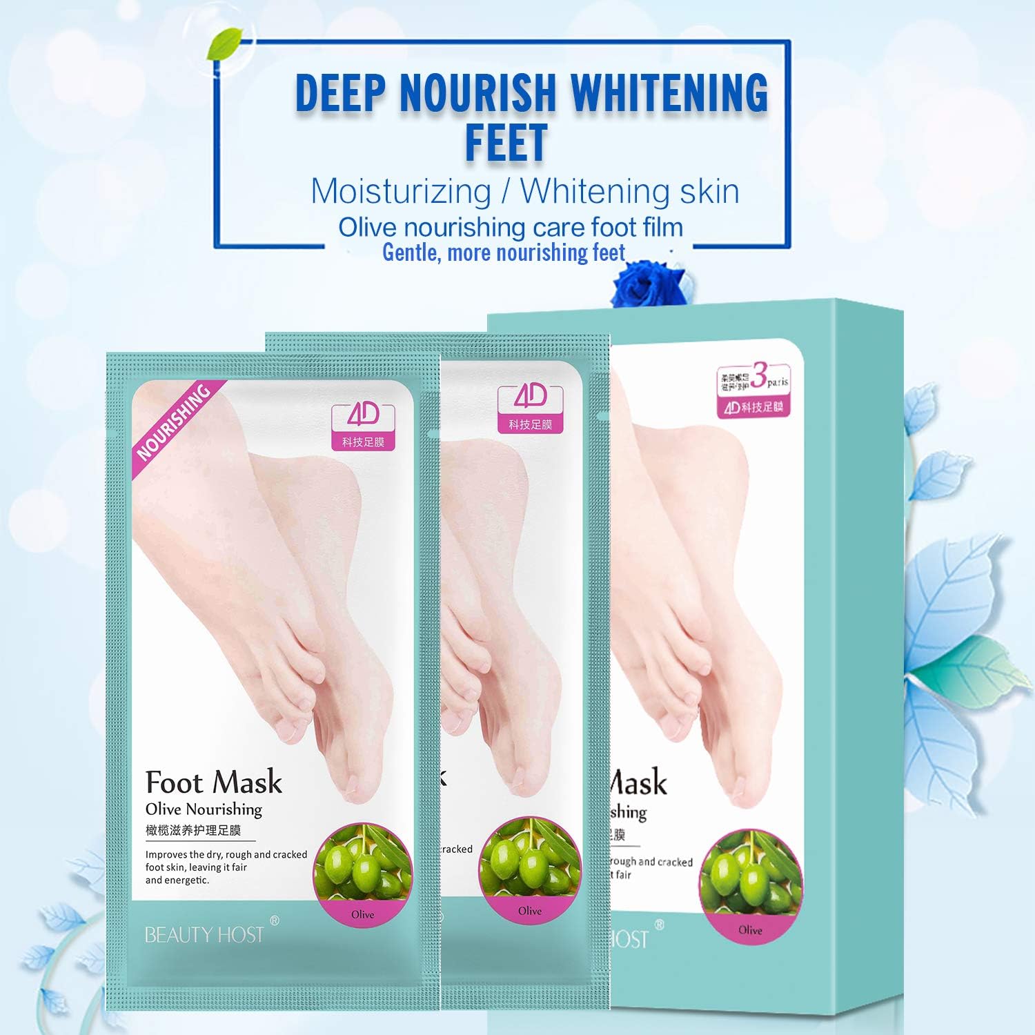 3x Foot Peel Mask Smooth Dead Skin Remover Exfoliating